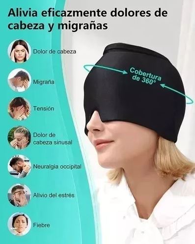 Alivio inmediato para tus migrañas! – Gorro de Gel Terapéutico 360° Frío/Calor